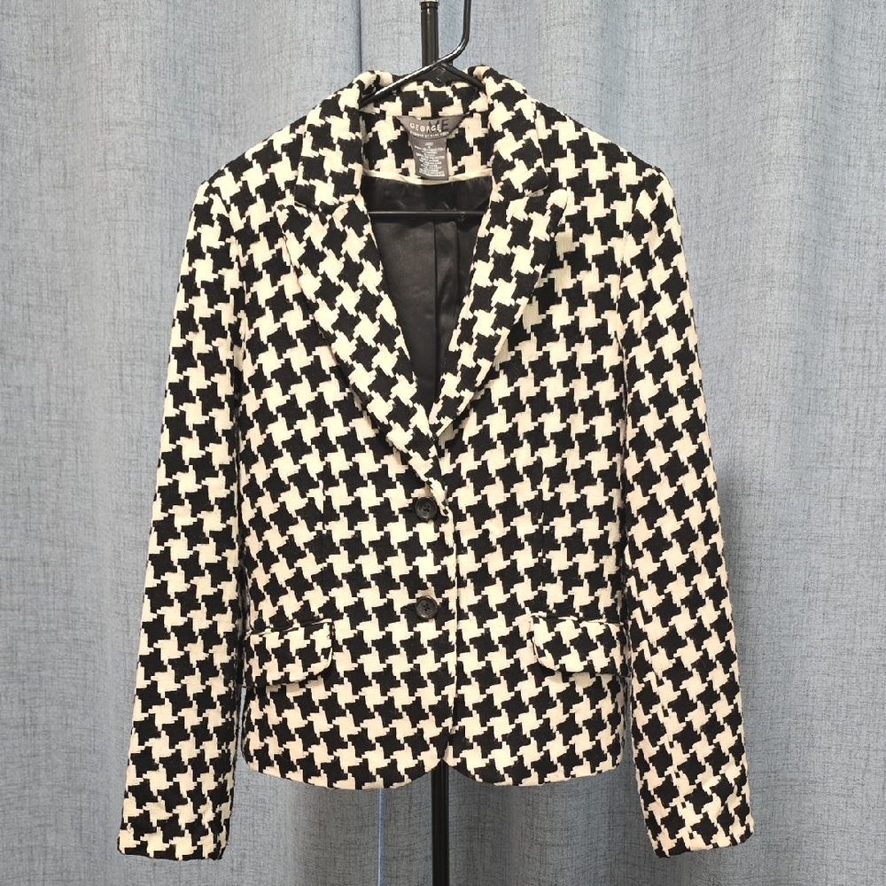 George‎ ME  Women's Blazer Size 16 career, professional, casual, Black and Ivory